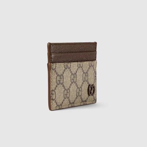 Gucci Brown Trim GG Card Case 3