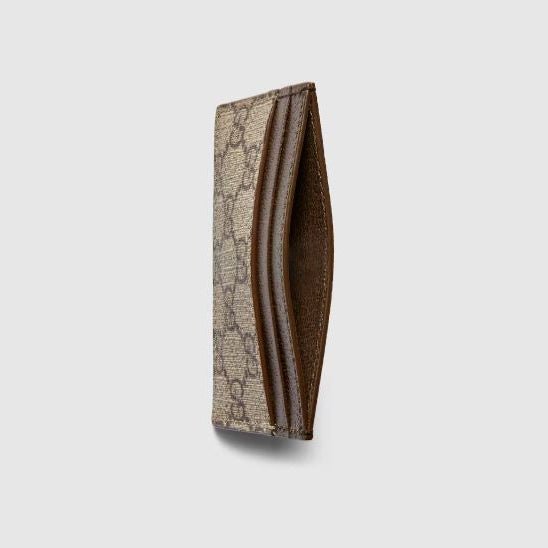 Gucci Brown Trim GG Card Case 4