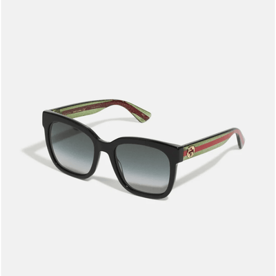Gucci GG Logo Oversized Sunglasses With Red/Green Web