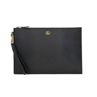 Gucci GG Marmont Full-Grain Leather Pouch