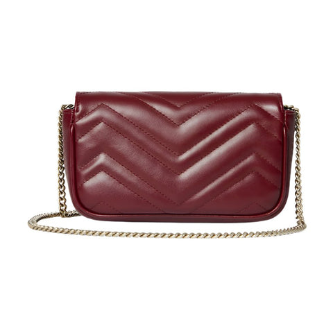 Gucci GG Marmont Super Mini Leather Shoulder Bag - BEAUTY BAR