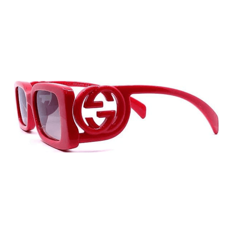 Gucci GG Sunglasses Women Red Brown Gradient Square - BEAUTY BAR