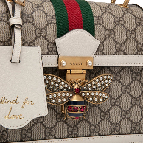 Gucci GG Supreme Coated Canvas/Leather Queen Margaret Small Top Handle Bag - BEAUTY BAR