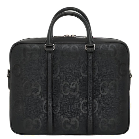 Gucci Leather Briefcase With Laptop Compartment, Black - BEAUTY BAR
