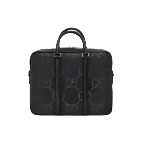Gucci Leather Briefcase With Laptop Compartment, Black - BEAUTY BAR