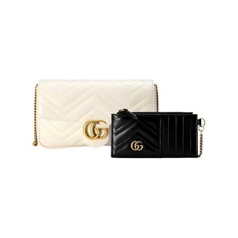 Gucci Marmont Mini Bag White Leather 1