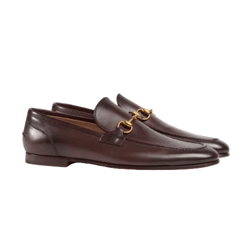 Gucci Men's Jordaan Loafer Dark Brown Leather 1