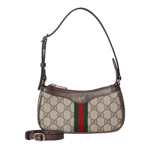 Gucci Ophidia Mini Canvas Shoulder Bag with GG Logo Print