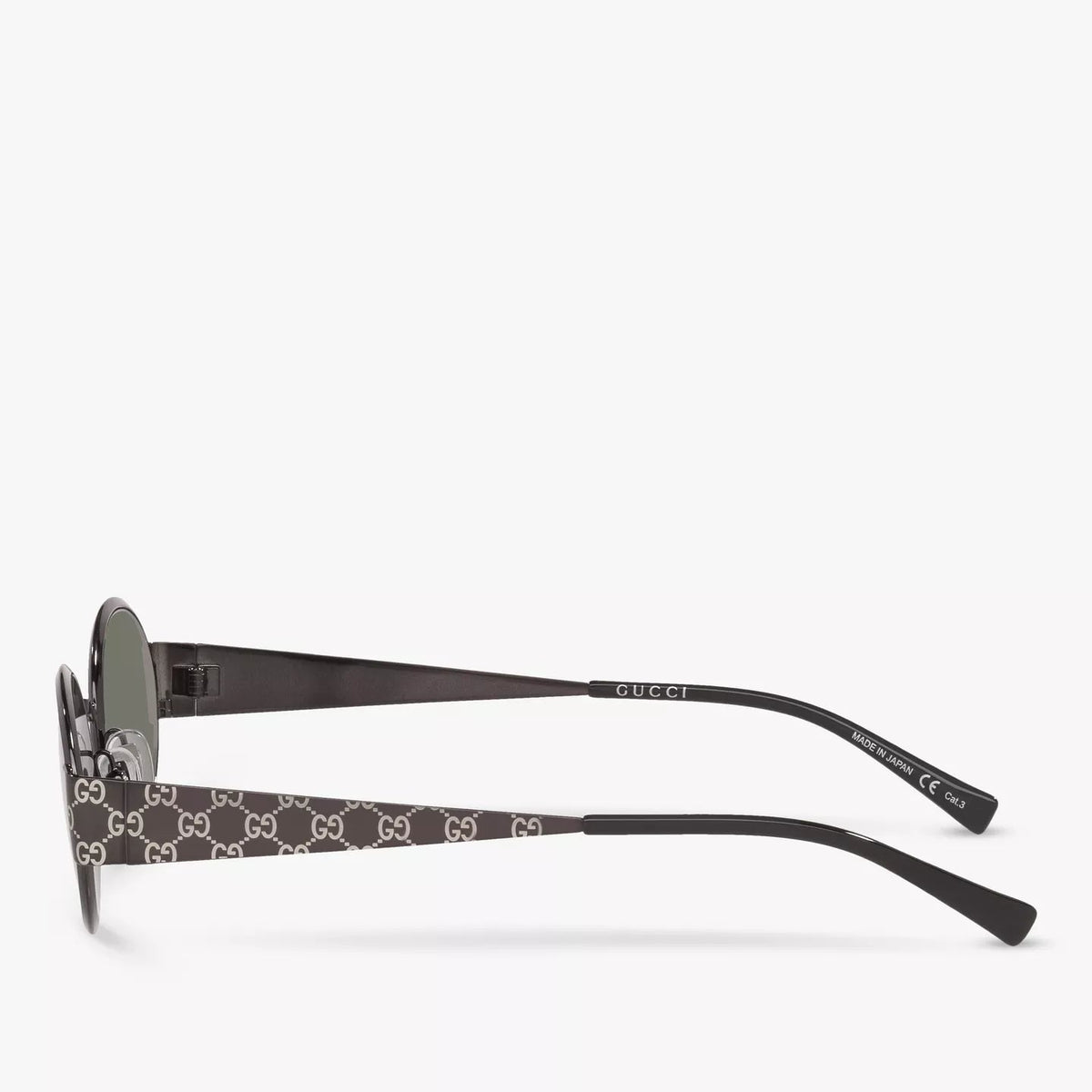 Gucci Oval Sunglasses With GG Monogram Temples 3