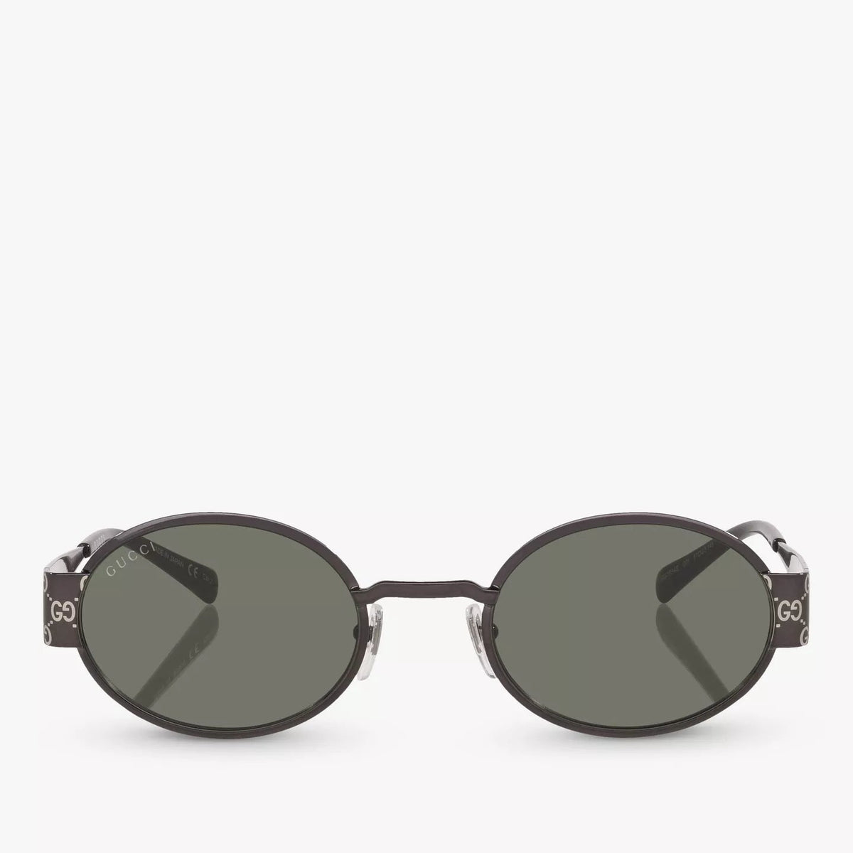 Gucci Oval Sunglasses With GG Monogram Temples 2