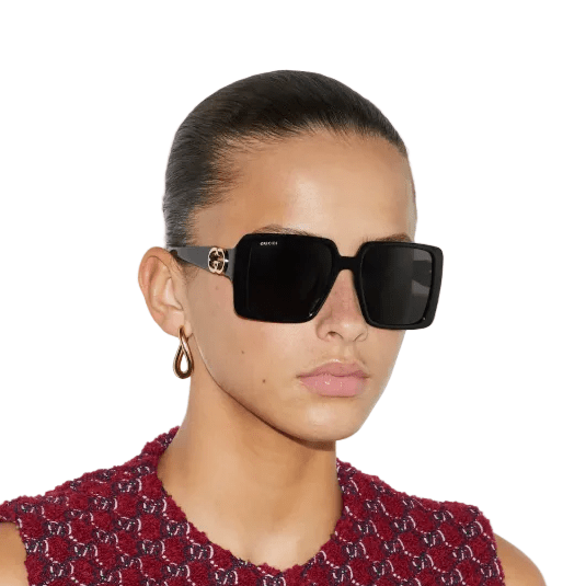 Gucci Oversized Square Sunglasses With Interlocking 3