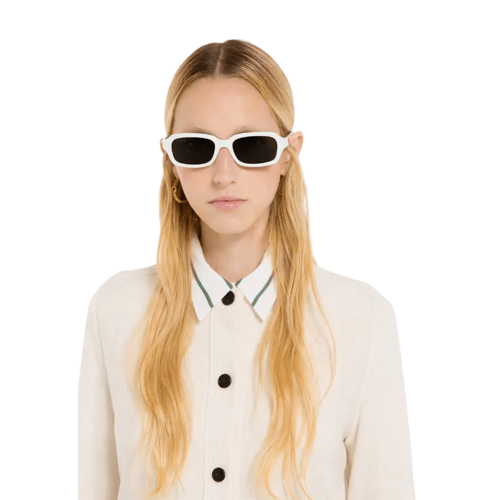 Gucci Rectangular Frame Sunglasses White 3