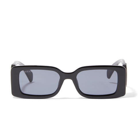 Gucci Rectangular Square Black Women's Sunglasses - BEAUTY BAR