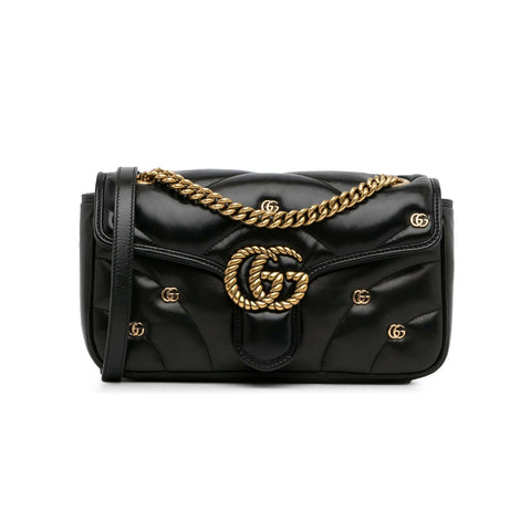 Gucci Small GG Marmont 2.0 Shoulder Black Bag - BEAUTY BAR