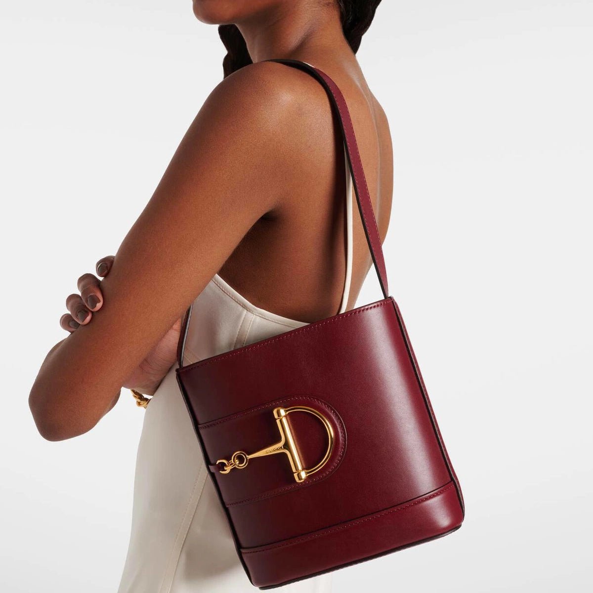 Gucci Small Leather Bucket Bag 4