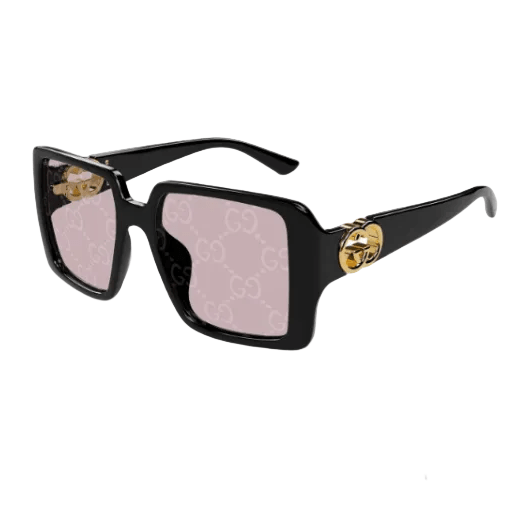 Gucci Square Sunglasses with Interlocking G And Monogram Lenses 1