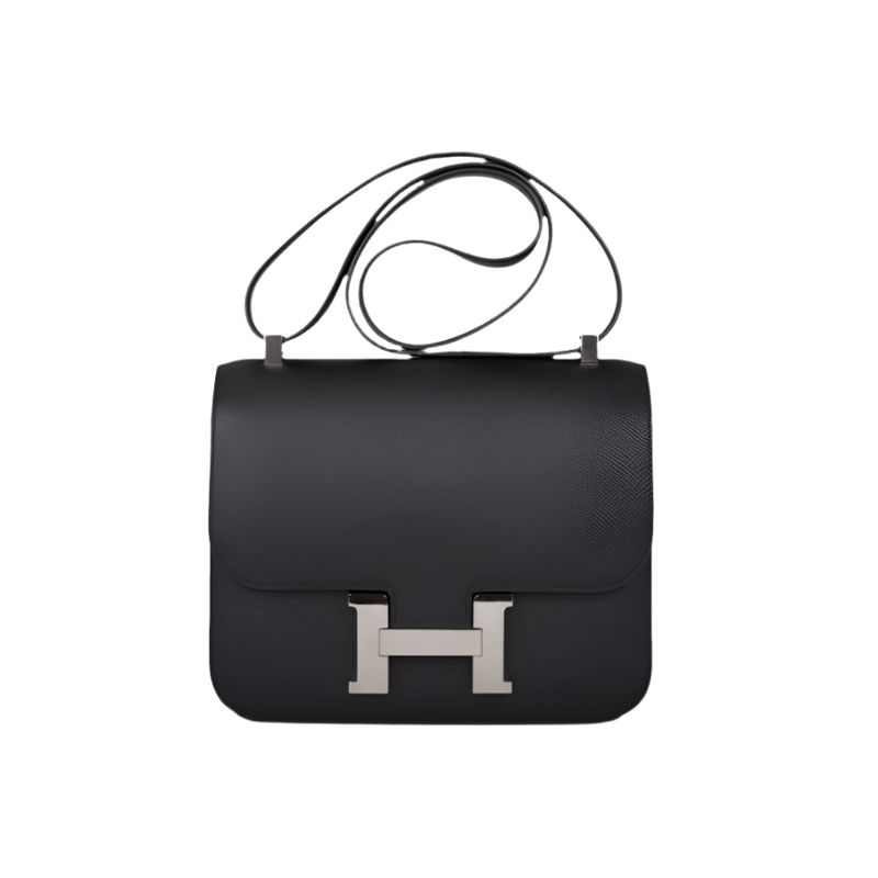 Hermès Bag Constance 24 Black Epsom Palladium
