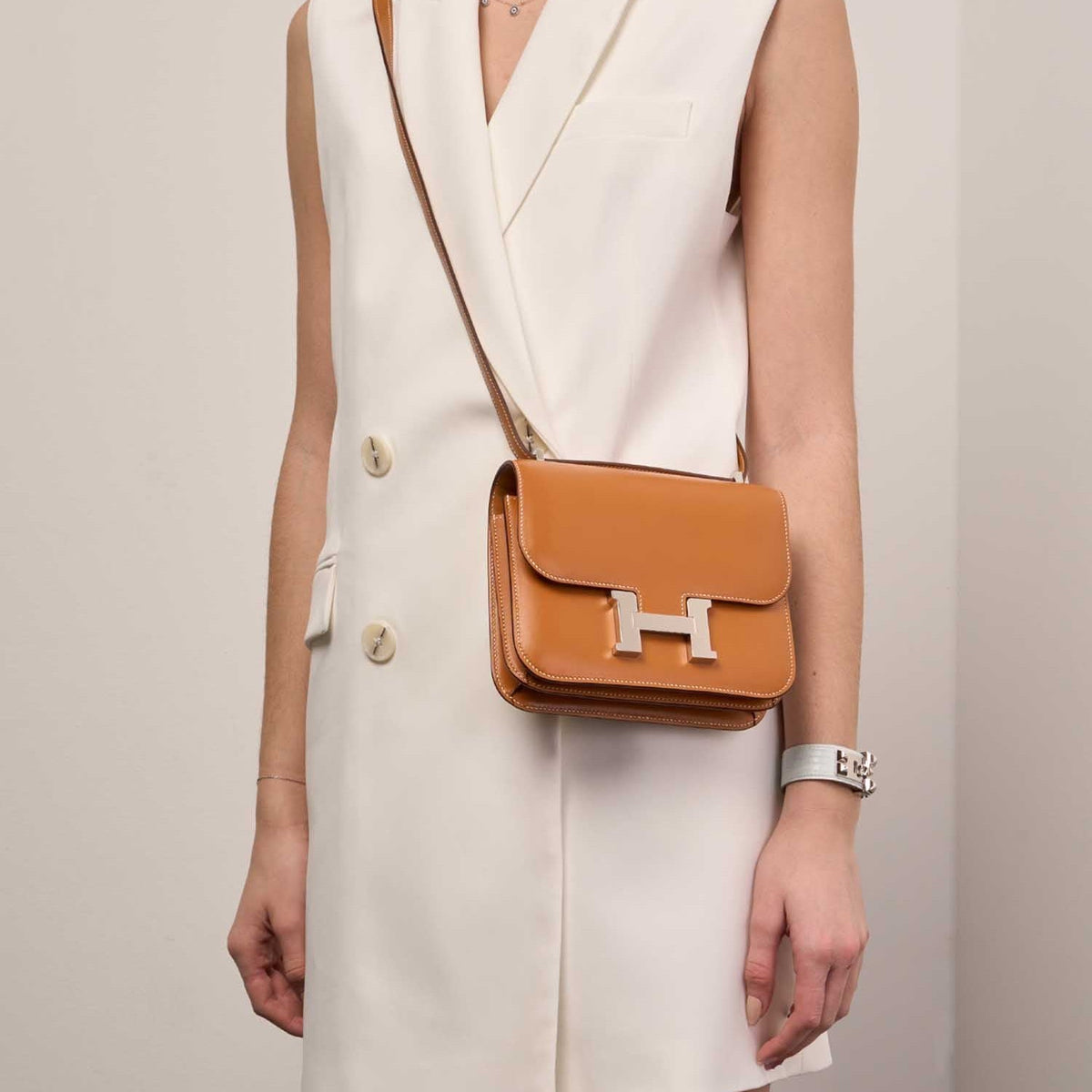 Hermès Bag Constance Elan Epsom Silver 5