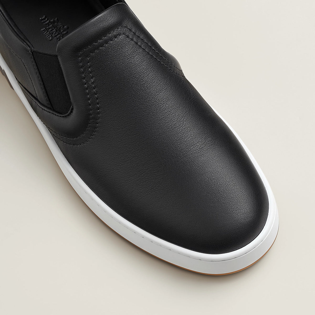 Hermès Belgium Lucky Slip-On Sneaker - Black 3