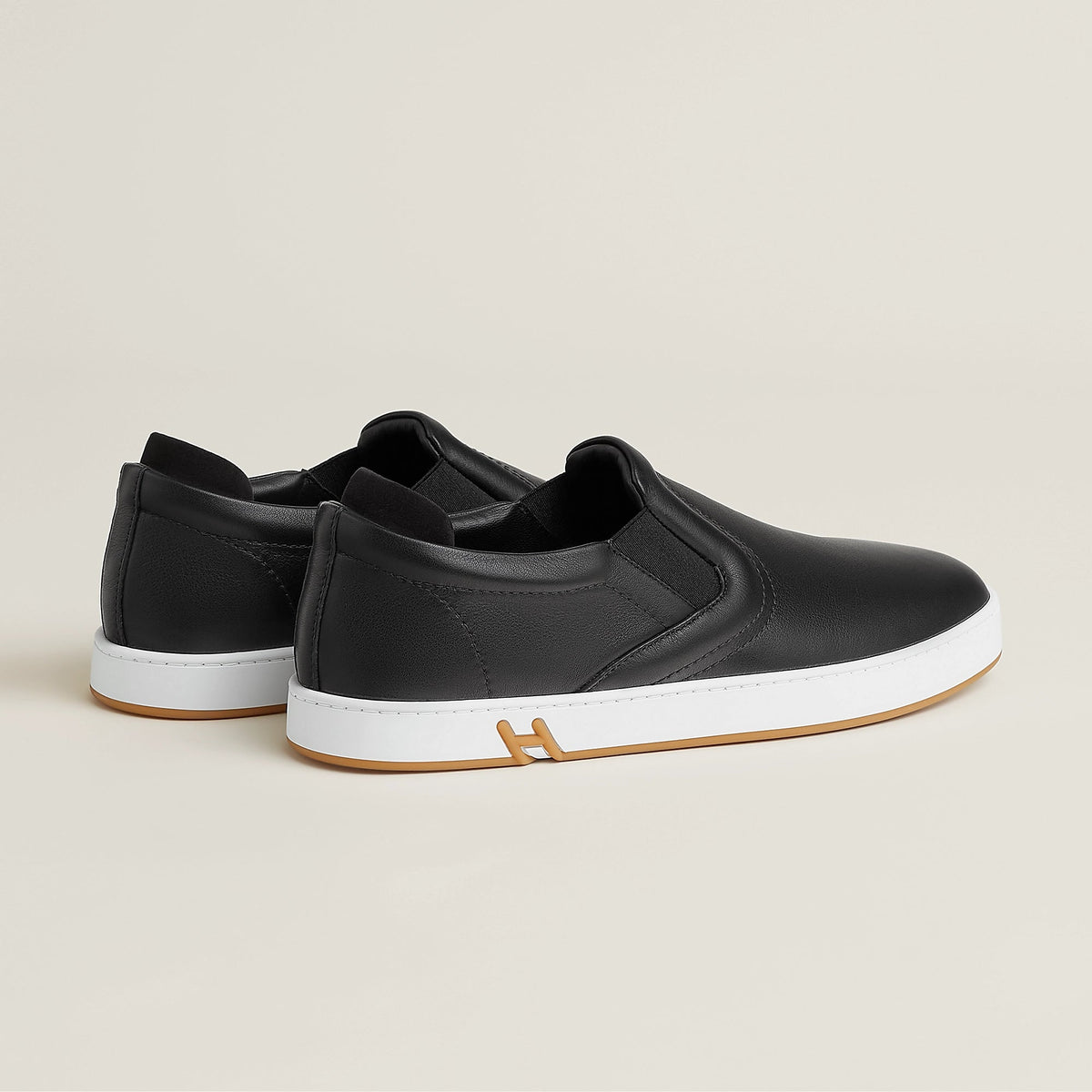 Hermès Belgium Lucky Slip-On Sneaker - Black 4