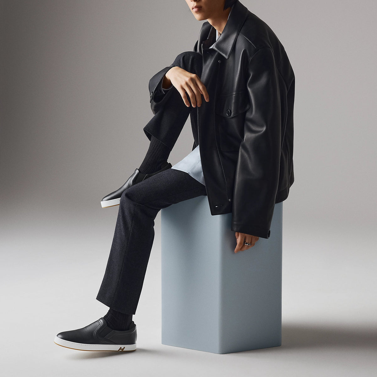 Hermès Belgium Lucky Slip-On Sneaker - Black 5