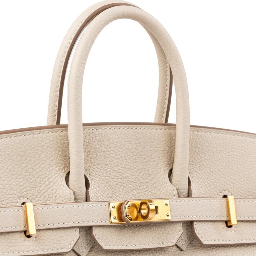 Hermes Birkin 25 Craie in Togo Leather with Gold Hardware 4
