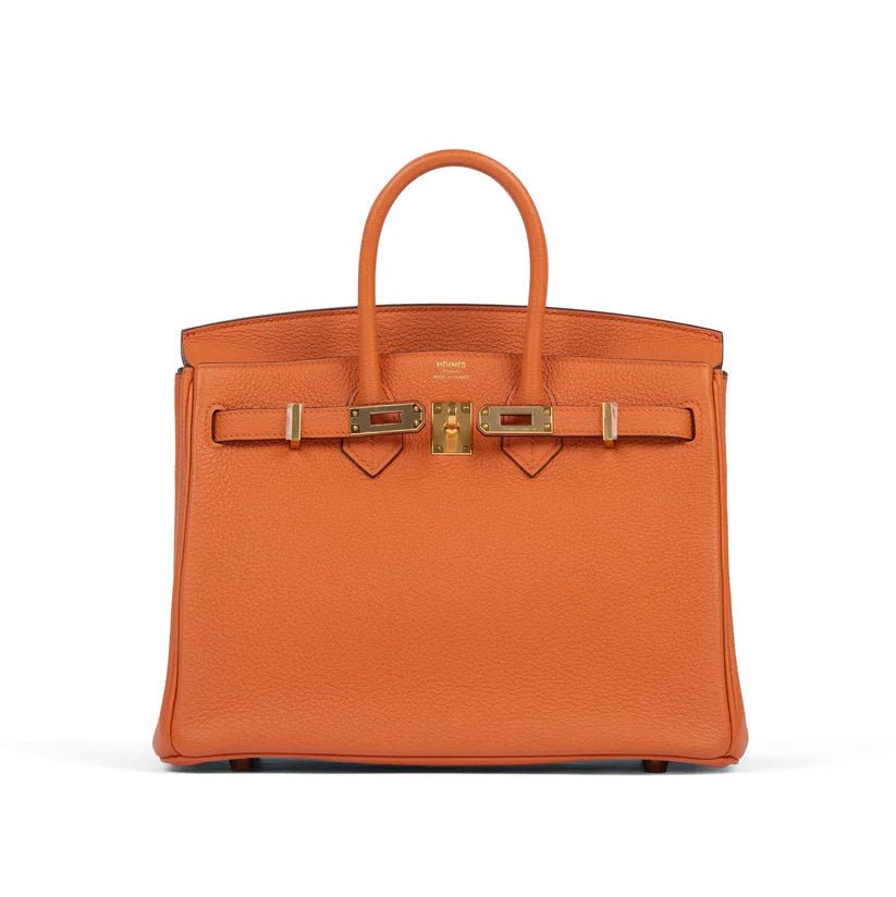 Hermes Birkin 25 Orange in Togo Leather with Gold Hardware 6