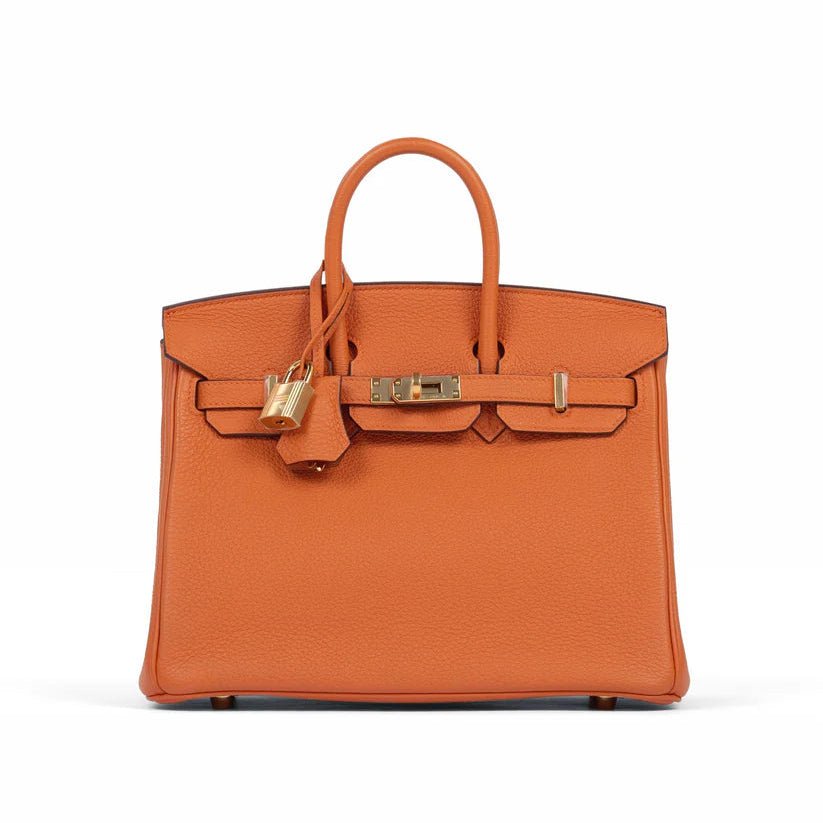 Hermes Birkin 25 Orange in Togo Leather with Gold Hardware 1