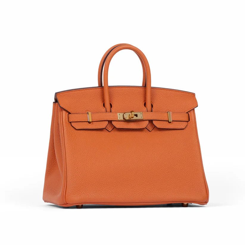 Hermes Birkin 25 Orange in Togo Leather with Gold Hardware 2