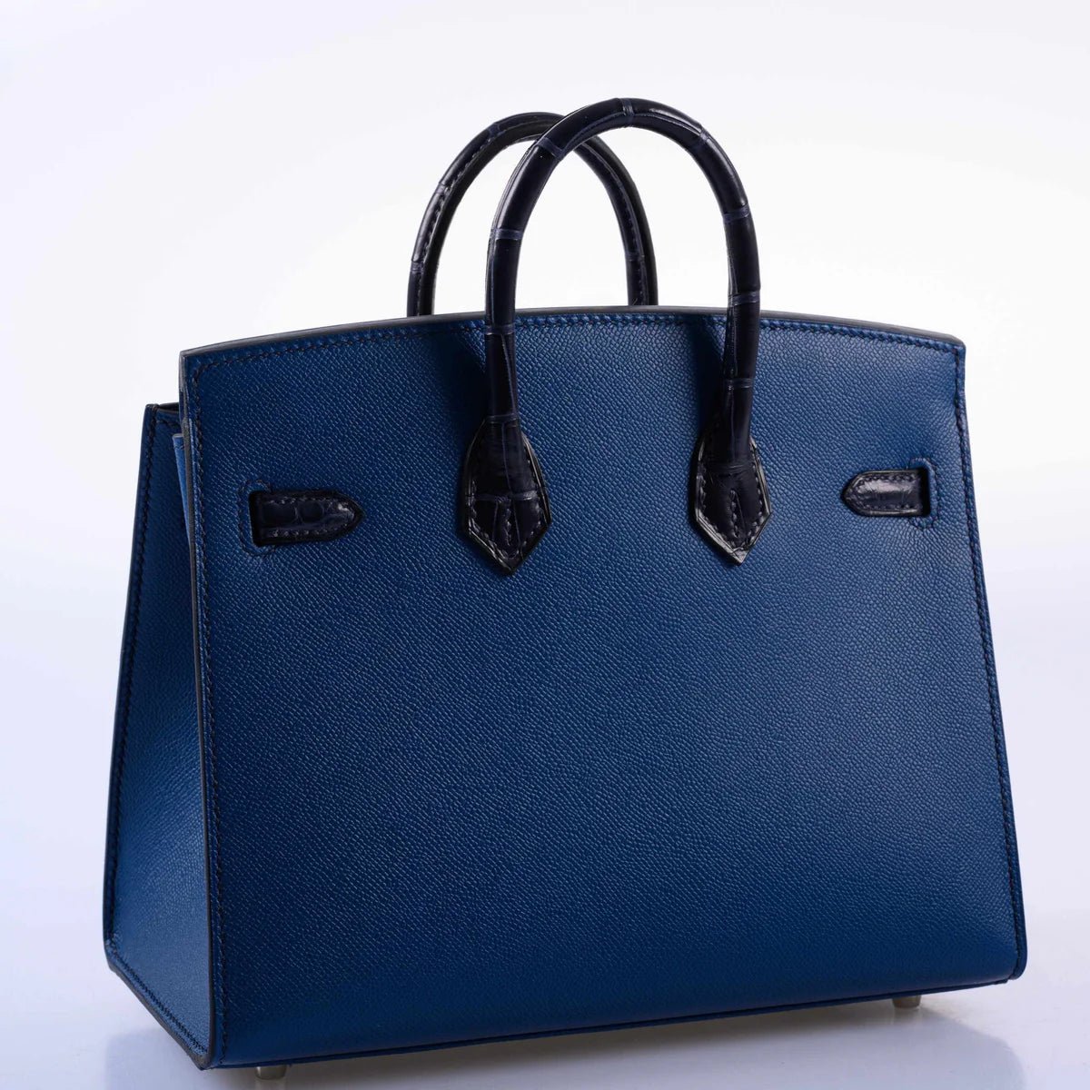 Hermes Birkin 25 Sellier Faubourg Blue Madame Bag 3