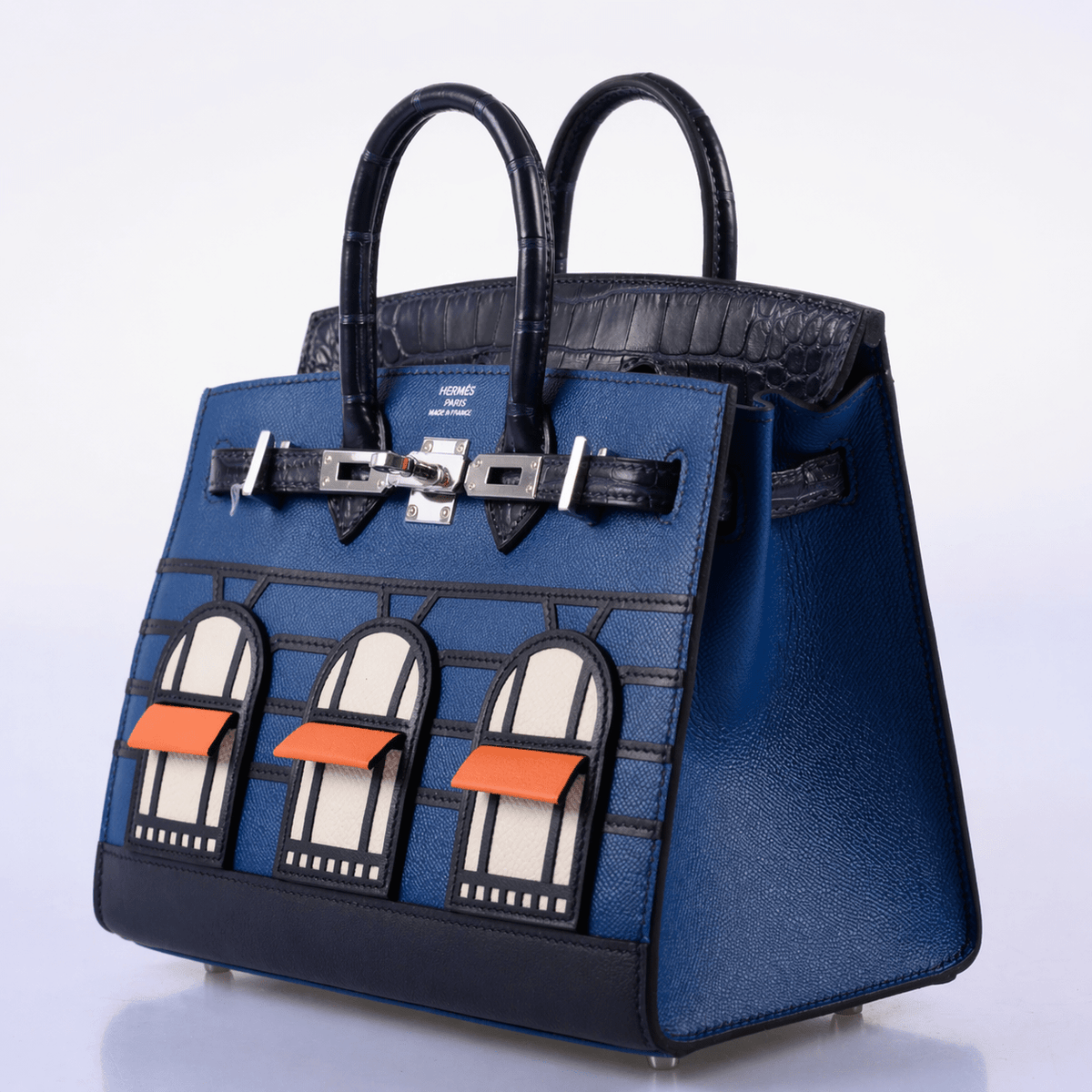 Hermes Birkin 25 Sellier Faubourg Blue Madame Bag 2