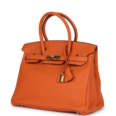 Hermès Birkin 35 cm Handbag in Orange Togo Leather - BEAUTY BAR