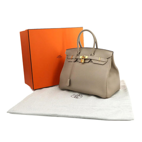 Hermès Birkin 35 Handbag in Gris Tourterelle Khaki - BEAUTY BAR