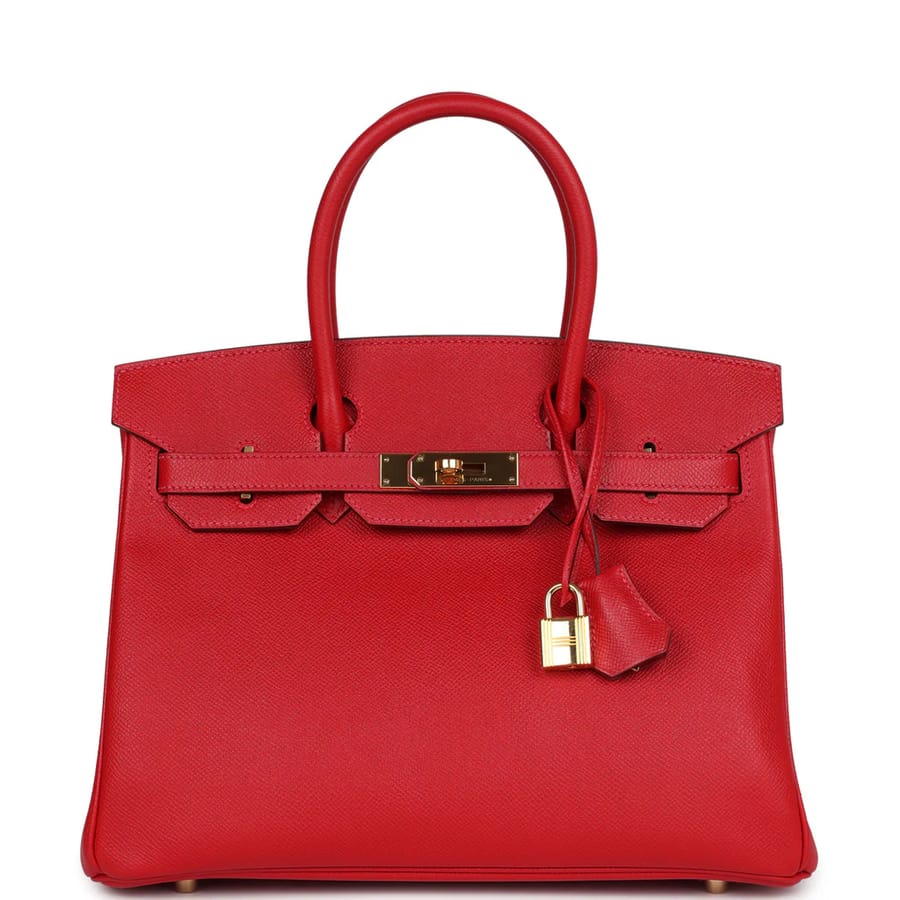Hermès Birkin 35 Red Leather Gold Hardware 3