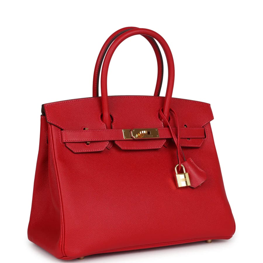 Hermès Birkin 35 Red Leather Gold Hardware 2