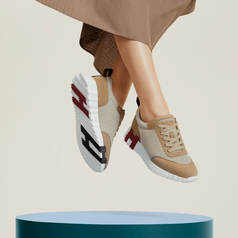 Hermès Bouncing Beige Sneakers 6