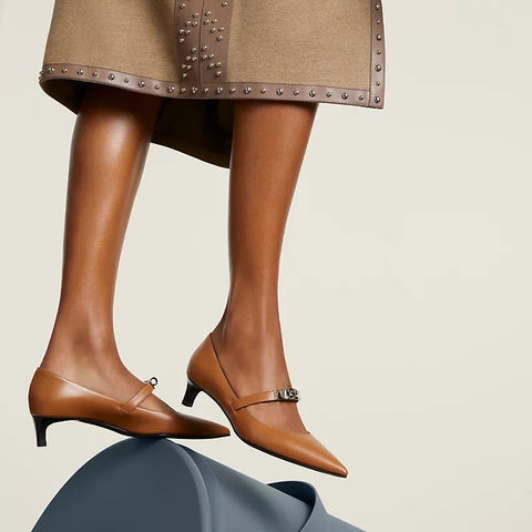 Hermès Bouncing Kiara Beige 40mm Pump - BEAUTY BAR