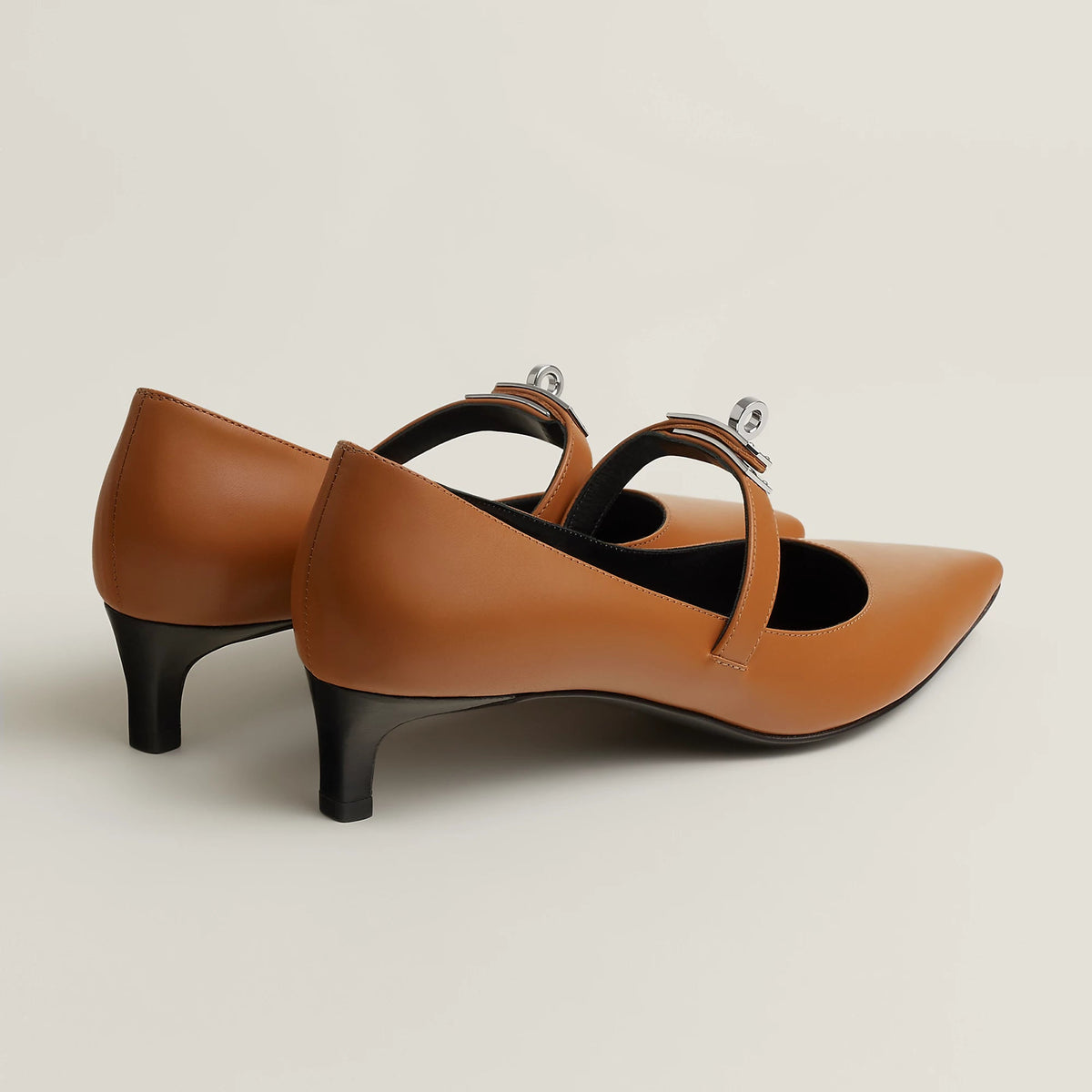 Hermès Bouncing Kiara Beige 40mm Pump 4