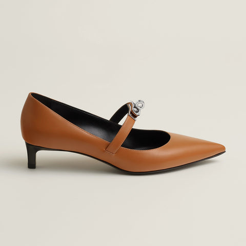 Hermès Bouncing Kiara Beige 40mm Pump - BEAUTY BAR