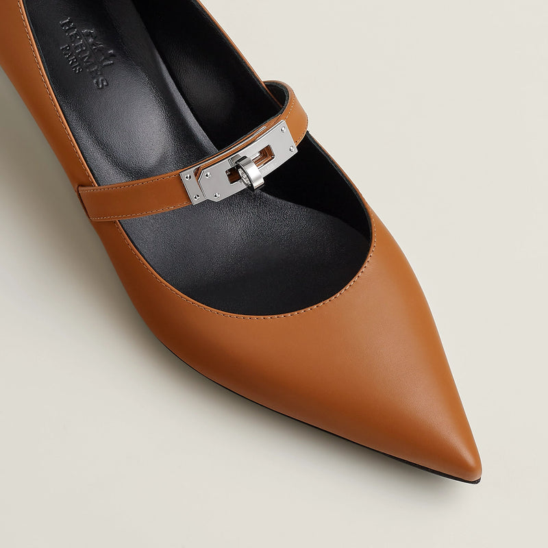 Hermès Bouncing Kiara Beige 40mm Pump 5