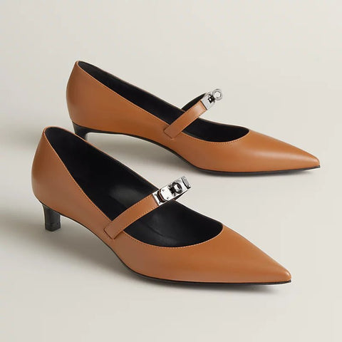 Hermès Bouncing Kiara Beige 40mm Pump - BEAUTY BAR