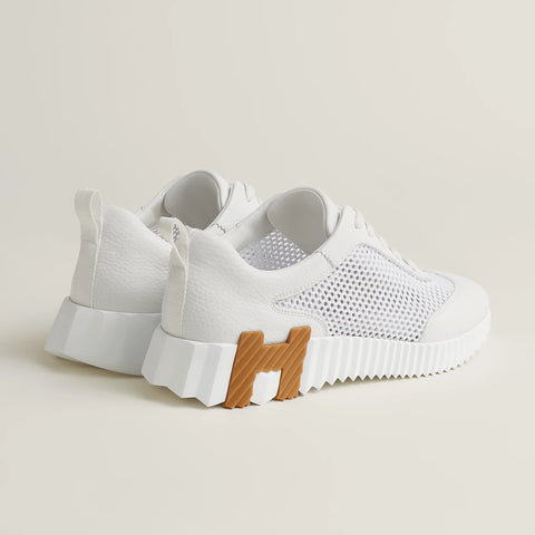 Hermès Bouncing Sneaker All - White With Orange H - BEAUTY BAR