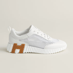 Hermès Bouncing Sneaker All-White With Brown H