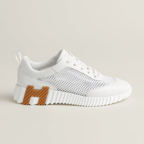 Hermès Bouncing Sneaker All-White With Brown H