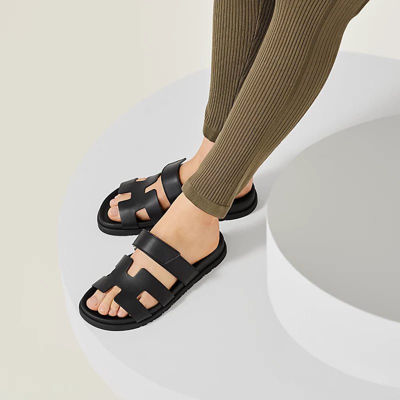 Hermès Chypre Sandal Noir Black Slipper 6