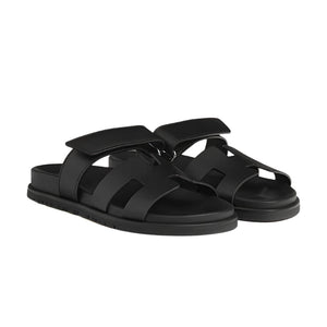 Hermès Chypre Sandal Noir Black Slipper