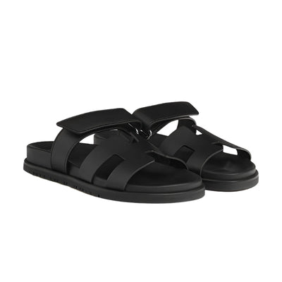 Hermès Chypre Sandal Noir Black Slipper