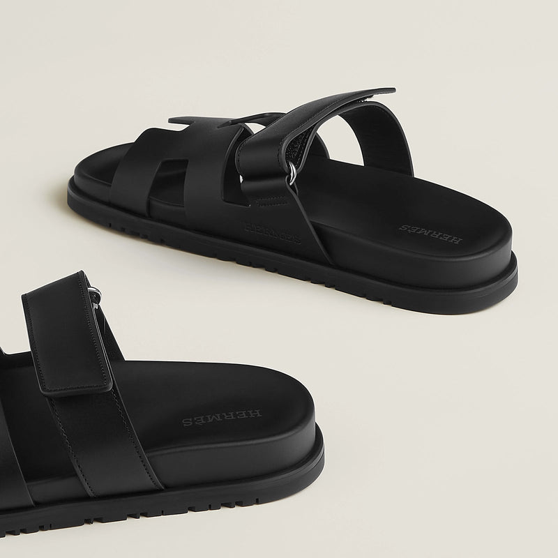 Hermès Chypre Sandal Noir Black Slipper 4