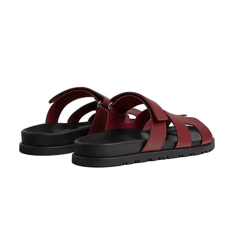 Hermès Chypre Sandals Rouge H  Leather 2