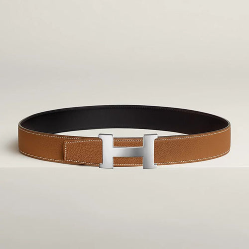 Hermès Constance Belt Silver Buckle & Reversible Leather Strap 38 mm - BEAUTY BAR